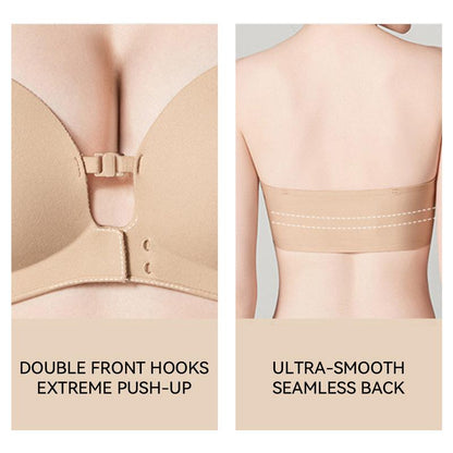 Maison Belle™ Strapless Front-Closure Push-Up Bra, Lift & Support, Padded